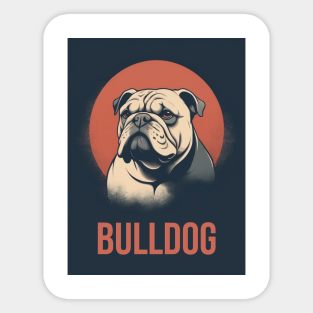 Bulldog 1 - Japanese Retro Art Sticker